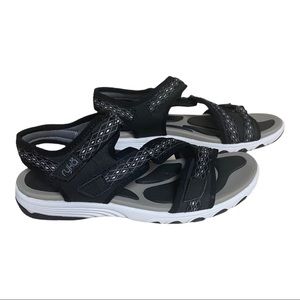Ryka Ginger black strappy Sandals size 8